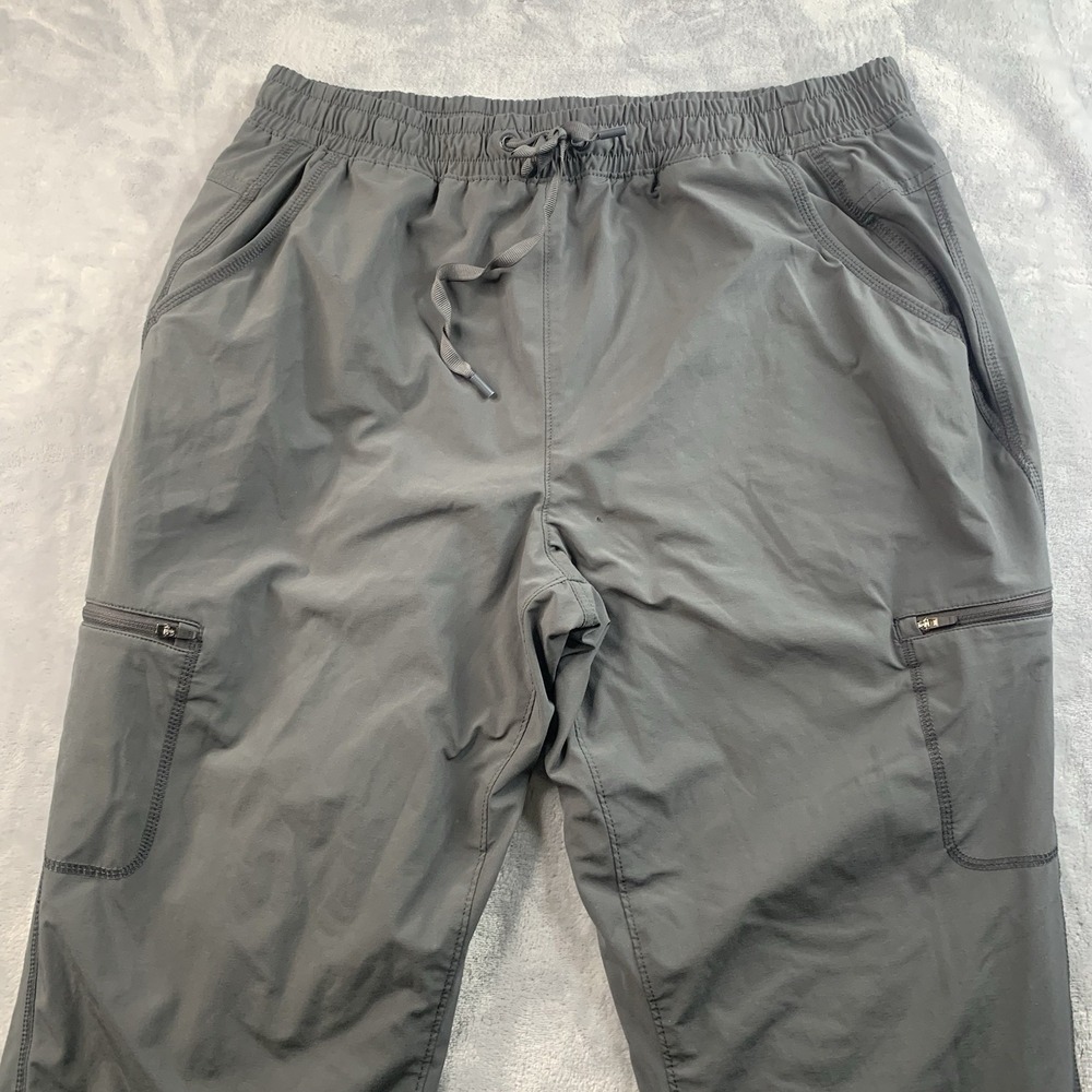 Eddie Bauer Polar Fleece‎ Lined Tech Pants Women's 14 Gray Cargo Warm Hiking - Picture 2 of 12